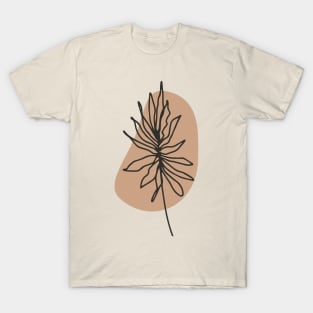 Modern Minimalist Simple Abstract Pastel Pink Flower Art T-Shirt